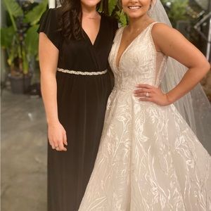 Baltic Born Black Ribbed Bridesmaid Dress